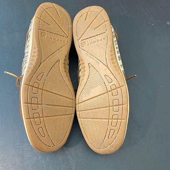 Sperry Womens Top Sider Boat Shoes Loafer Tiger Print Moc Toe Brown Size 6.5 - Picture 10 of 10
